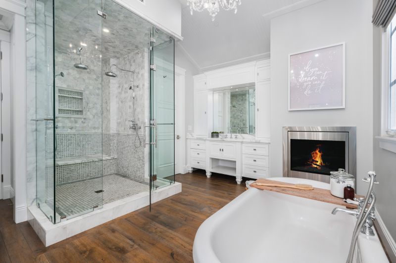 Luxurious Bathtub and Shower Areas